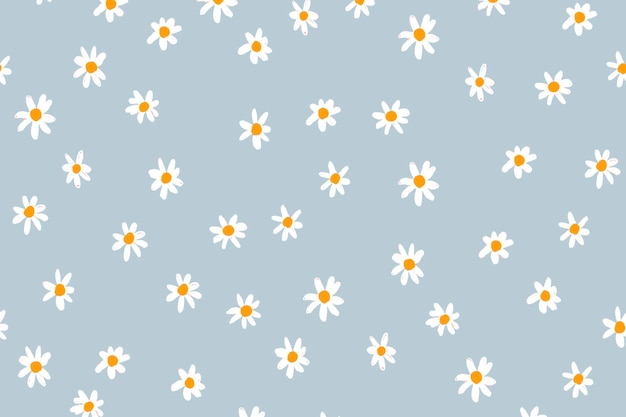 Illustration florale Fond d'écran de bureau avec des fleurs mignonnes